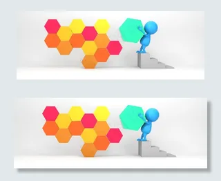 商务金融创意小人场景