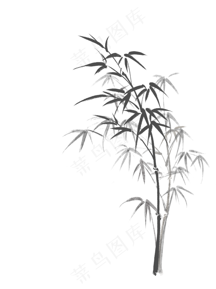 中国风国潮水墨竹子(2126X2835(DPI:300))psd模版下载