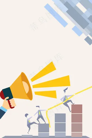 简约手绘企业数据广告