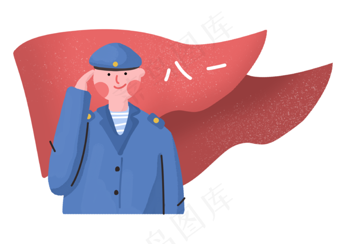 八一建军节海军红旗