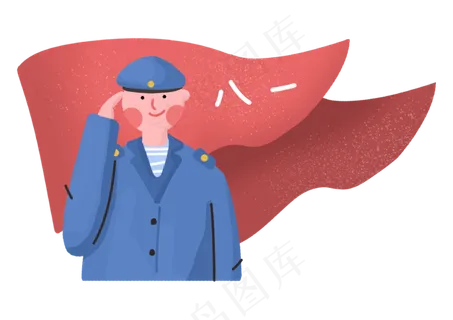 八一建军节海军红旗