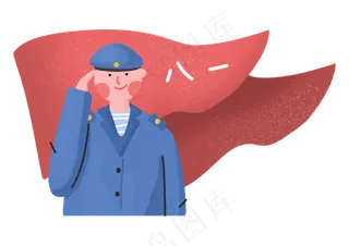 八一建军节海军红旗