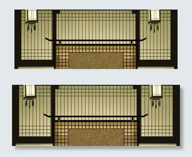 中国风复古庭院屏风 中国风复古庭院屏风