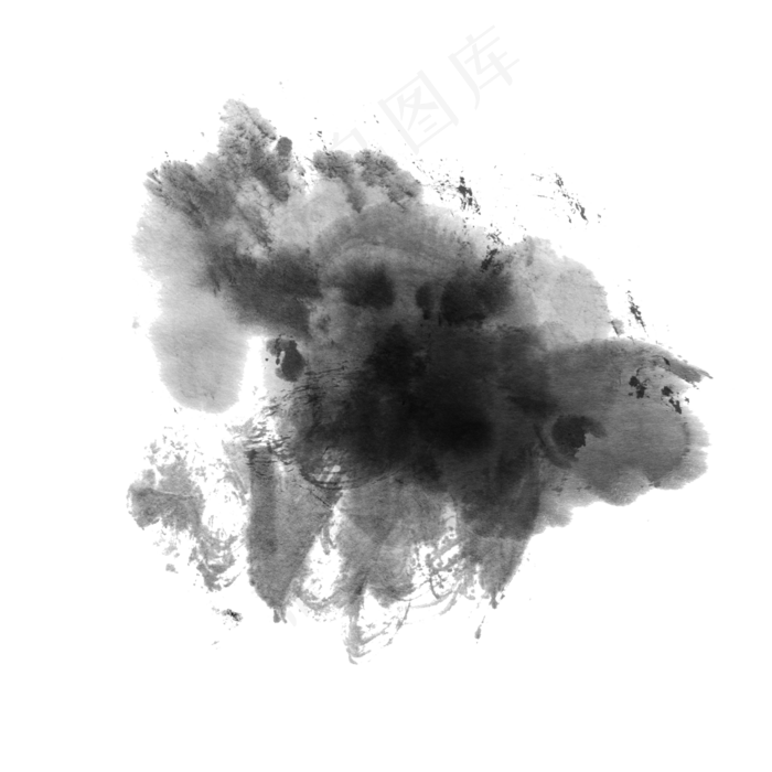 墨迹水墨黑色喷墨
