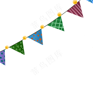 儿童节彩旗免抠图