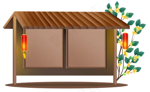 木质古风宣传栏