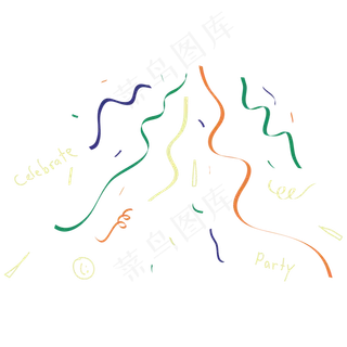 节日庆祝派对礼花碎片,免抠元素