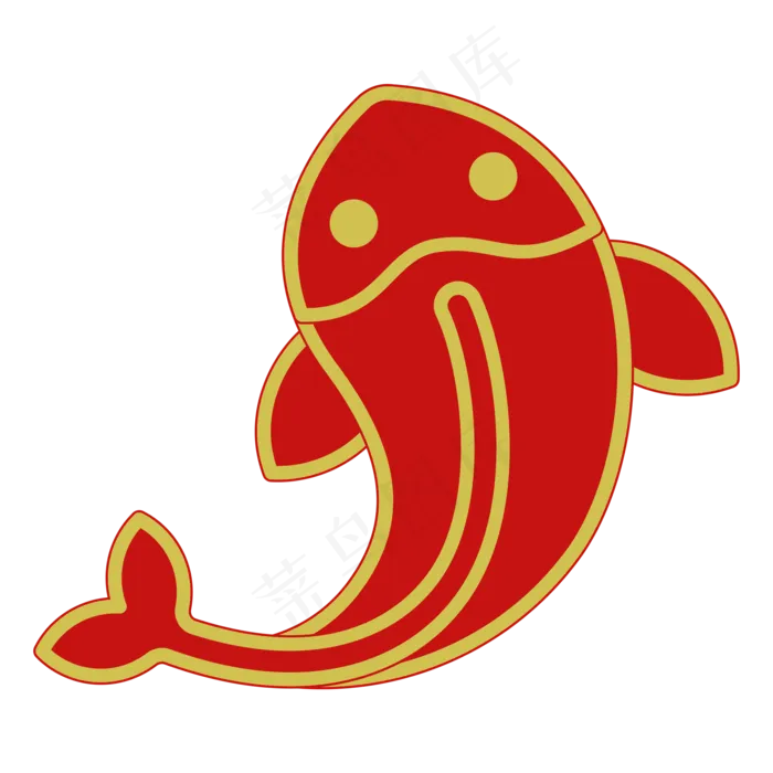 中国风锦鲤手绘装饰,免抠元素(2000*2000px 300 dpi )ai矢量模版下载
