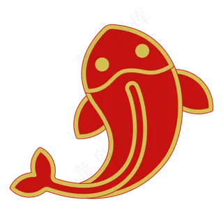 中国风锦鲤手绘装饰,免抠元素