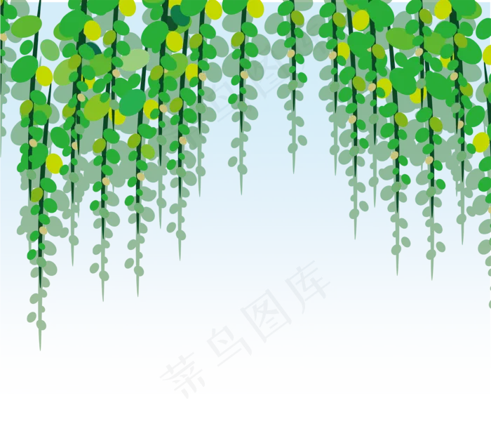 夏季小清新小树藤(3545*3059px 300 dpi )ai矢量模版下载