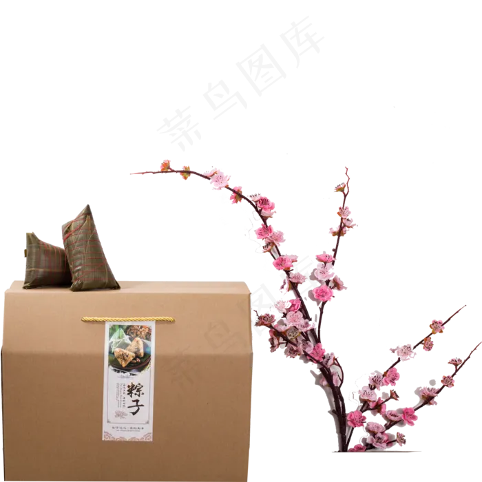 棕子和桃花免抠图(2000X2000(DPI:300))psd模版下载
