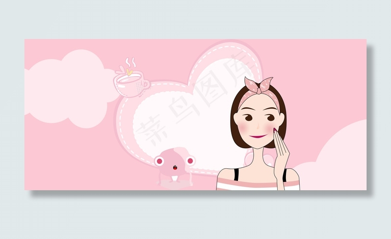 矢量38妇女节女王节女神节Banner背景