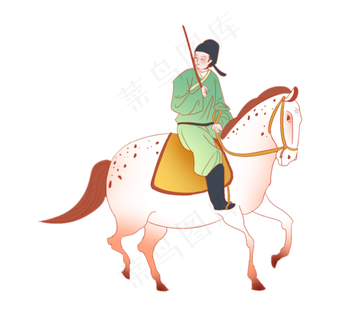 古代骑马古风男人物