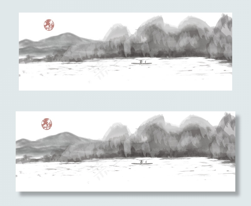 清明节中国风水墨banner(1920*700px 	       )psd模版下载