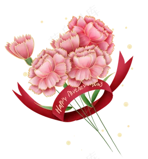 母亲节粉色康乃馨花束