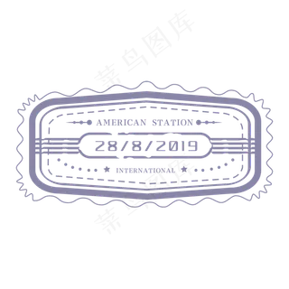 矢量复古欧式印章邮戳