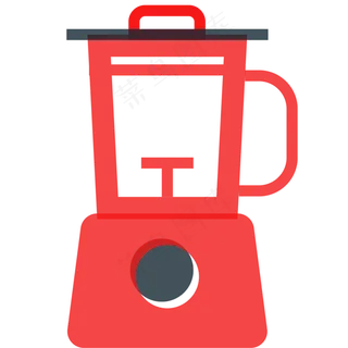 卡通红色的榨汁机图标