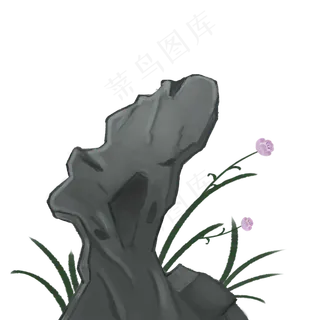 水墨风古风假山 水墨风古风假山