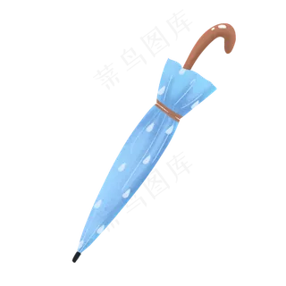 蓝色可爱六一儿童节雨伞