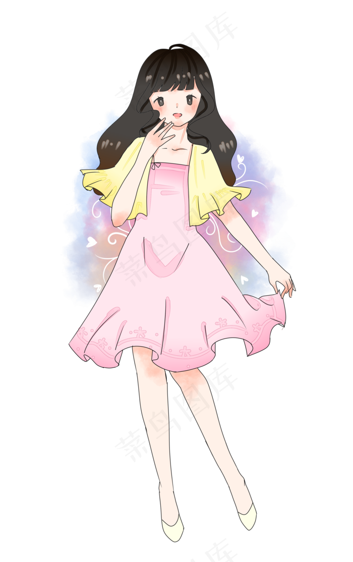 卡通可爱女孩插画