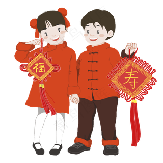 福寿中国结挂件图,免抠元素