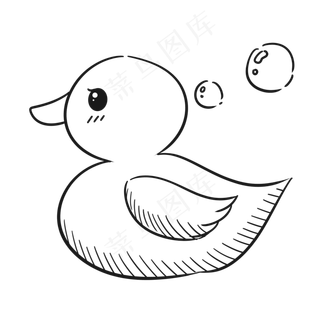 治愈系可爱六一儿童节鸭子,免抠元素