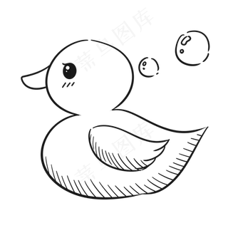 治愈系可爱六一儿童节鸭子,免抠元素