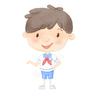 开学手绘小清新水彩小学生男生p 开学手绘小清新水彩小学生男生p