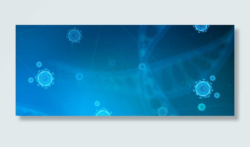 螺旋DNA细胞科技感医疗健康banner