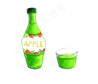 彩色夏日果汁饮料装饰图,免抠元素