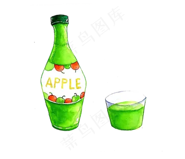 彩色夏日果汁饮料装饰图,免抠元素