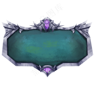 原画游戏金属边框,免抠元素