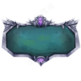 原画游戏金属边框,免抠元素