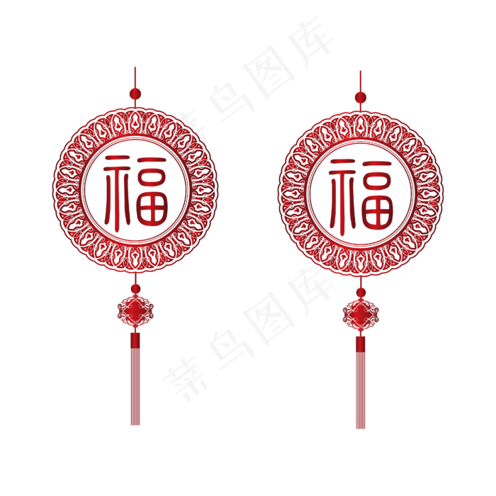 矢量手绘中国挂饰,免抠元素ai矢量模版下载