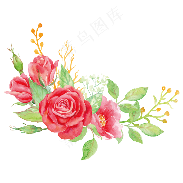彩色情人节植物花朵(2000*2000px 300 dpi )psd模版下载