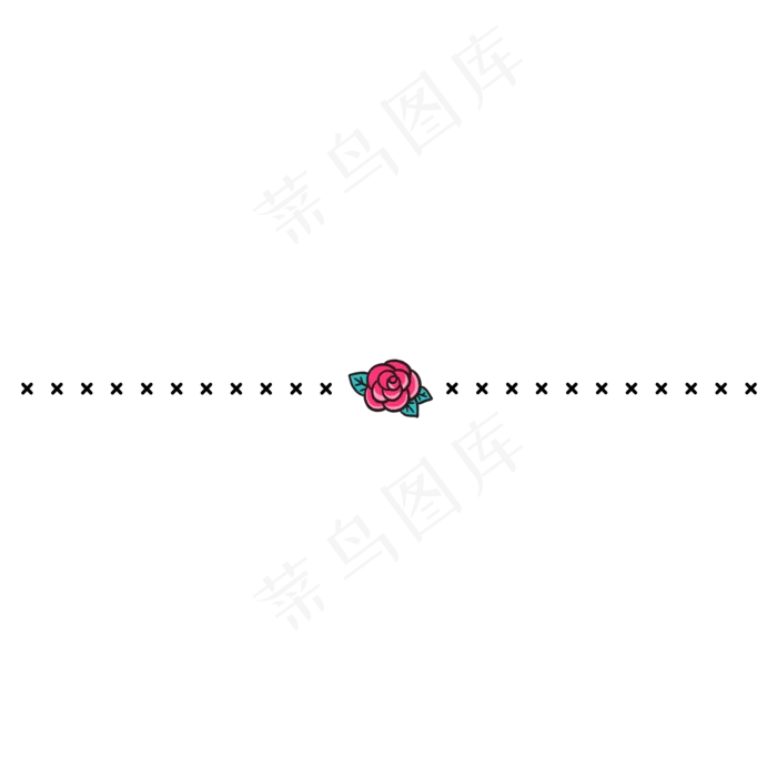 微信公众号玫瑰分割线(2000X2000(DPI:300))psd模版下载