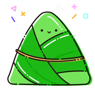 绿色粽子图案插图