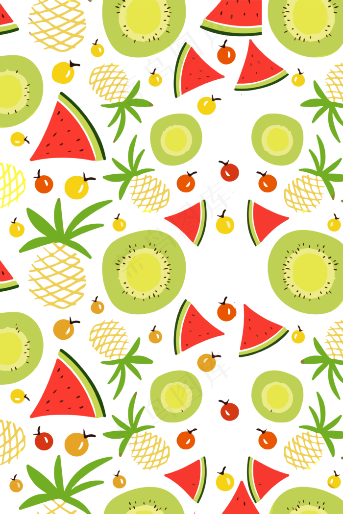 夏日可爱水果手账平铺通用