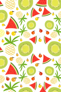 夏日可爱水果手账平铺通用