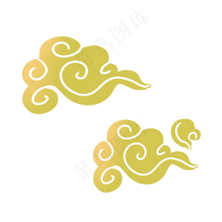 端午节橙色祥云古风