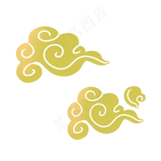 端午节橙色祥云古风