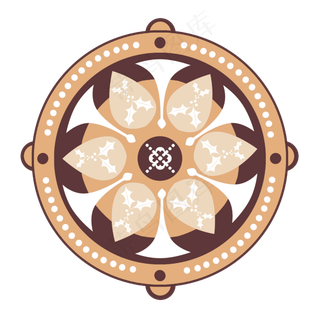 创意花形圆形花纹