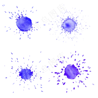 水彩墨迹墨点
