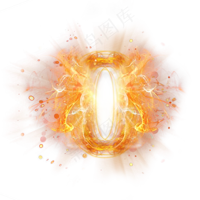 光芒层次火焰倒计时数字0(3000*3000px 	      )psd模版下载