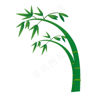 古风意境水墨竹子水彩手绘