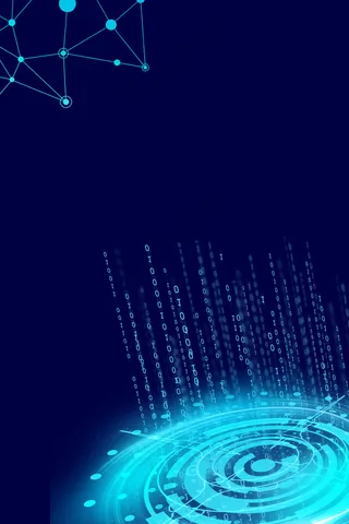 科技风渐变区块链手机用图