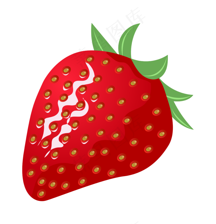 手绘诱人的草莓
