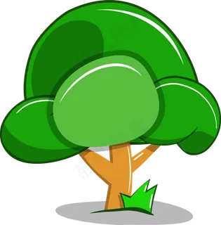 植树节矢量卡通大树2,免抠元素