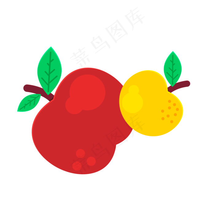 夏日暑假夏天水果苹果装饰素材
