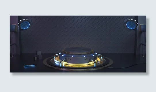 C4D机械金属科技风banner